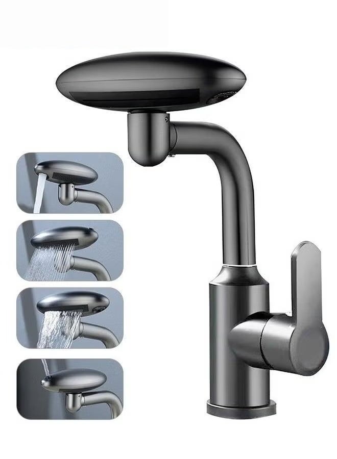 صنبور المطبخ,لمس ثقب واحد صنابير حوض الفولاذ المقاوم للصدأ,صنابير المقبض الحديثة للمحوض,4 وظيفة,رمادي,, - Image 1